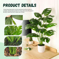 Der Rose Fake Plants Artificial Plants Tall 71cm Adjustable Faux Monstera Plants Indoor Outdoor for Home Bedroom Living Room Bathroom Decor